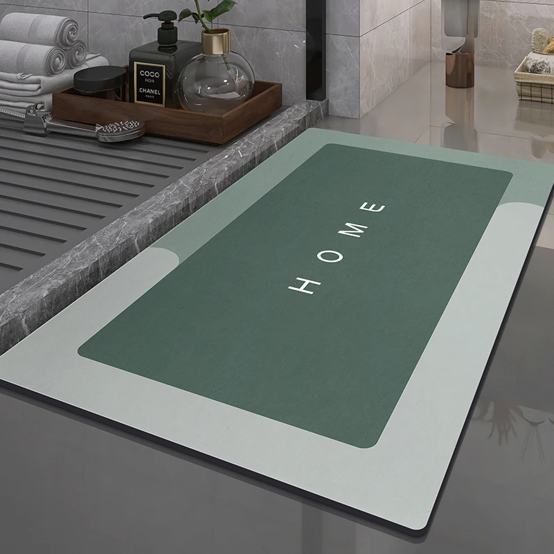 Bathroom Floor Mat Bath Mats Absorbent Anti-Slip Quick Dry Shower Toilet Rugs Entrance Doormat Home Decoration 
Bathroom Floor Mat Bath Mats Absorbent Anti-Slip Quick Dry Shower Toilet Rugs Entrance Doormat Home Decoration