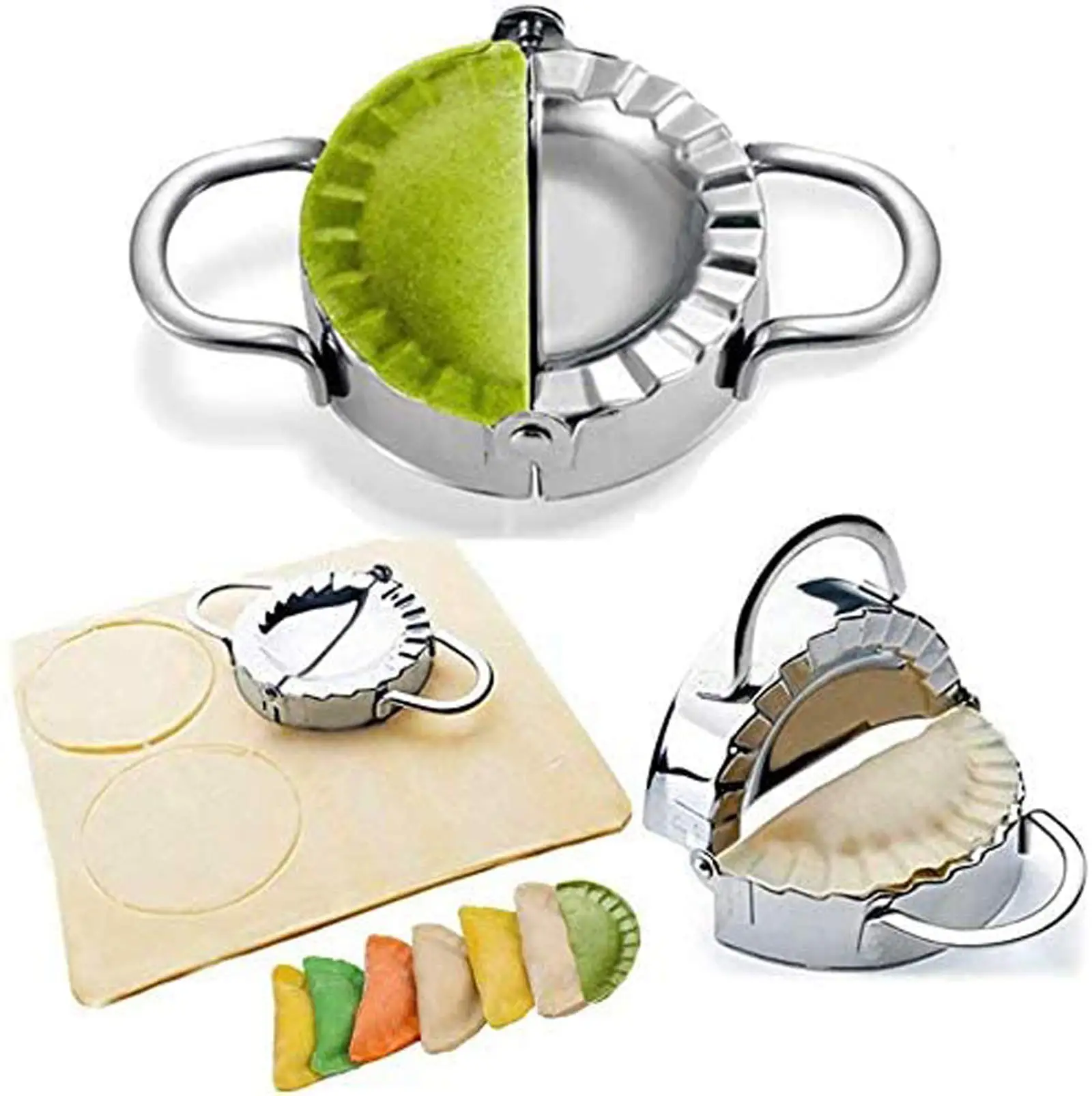 Stainless Steel Dumplings Tool Lazy DIY Jiaozi Maker Device Easy Dumpling Peeling Slicer Mold Kitchen Accessories
Stainless Steel Dumplings Tool Lazy DIY Jiaozi Maker Device Easy Dumpling Peeling Slicer Mold Kitchen Accessories