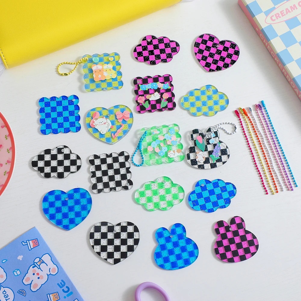 Kawaii Checkerboard Keychain Acrylic Key Buckle Girl DIY Schoolbag Decorative Pendant Key Holder Stationery School Supplies
Kawaii Checkerboard Keychain Acrylic Key Buckle Girl DIY Schoolbag Decorative Pendant Key Holder Stationery School Supplies