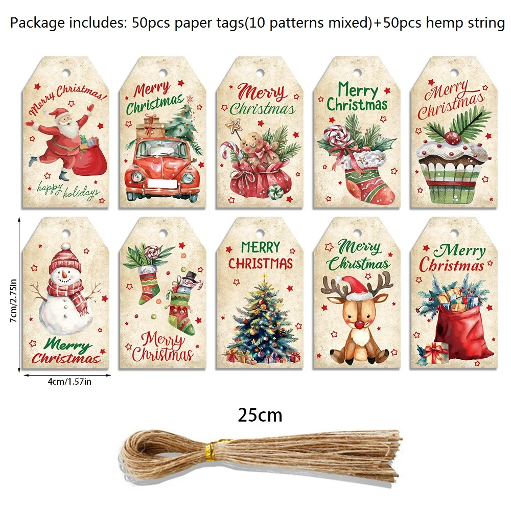 Подарочные бирки Рождество 50 шт
Подарочные бирки Рождество 50 шт