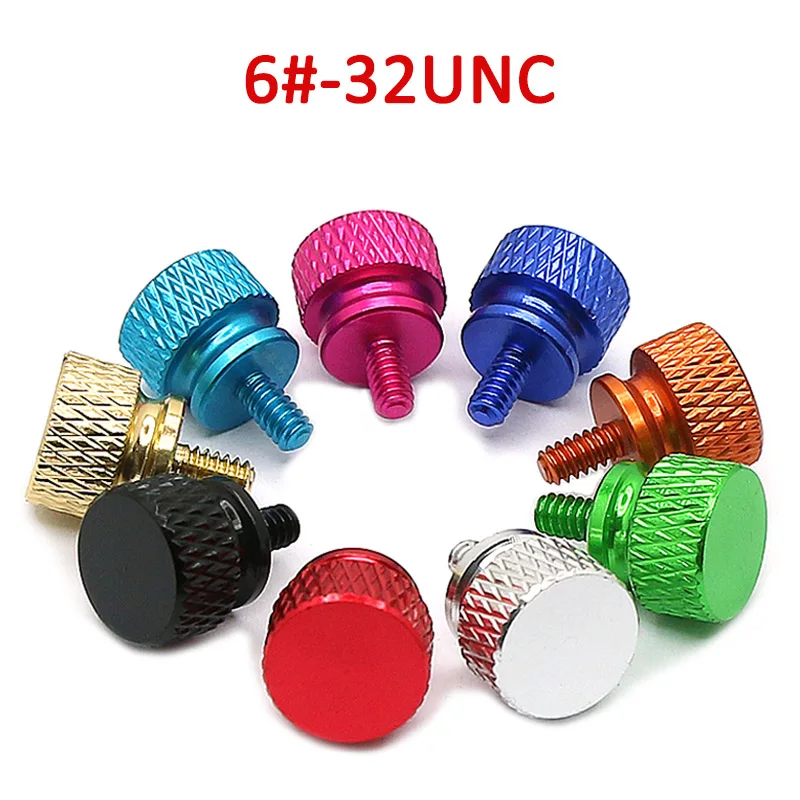 5pcs/Lot 6#-32UNC Color Aluminum Alloy Thumb Screw Computer Case Side Panel Knurled Hand Tighten Screws Bolt DIY Anodizing
5pcs/Lot 6#-32UNC Color Aluminum Alloy Thumb Screw Computer Case Side Panel Knurled Hand Tighten Screws Bolt DIY Anodizing