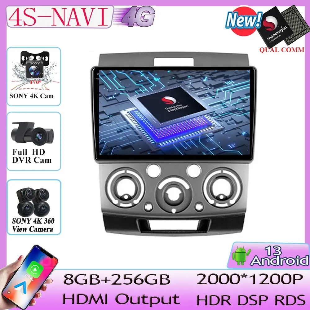 Android Qualcomm Snapdragon для Ford Ranger 2 Everest 2 для Mazda BT-50 J97M 2006 - 2011 автомобильное радио мультимедийный видеоплеер GPS
Android Qualcomm Snapdragon для Ford Ranger 2 Everest 2 для Mazda BT-50 J97M 2006 - 2011 автомобильное радио мультимедийный видеоплеер GPS