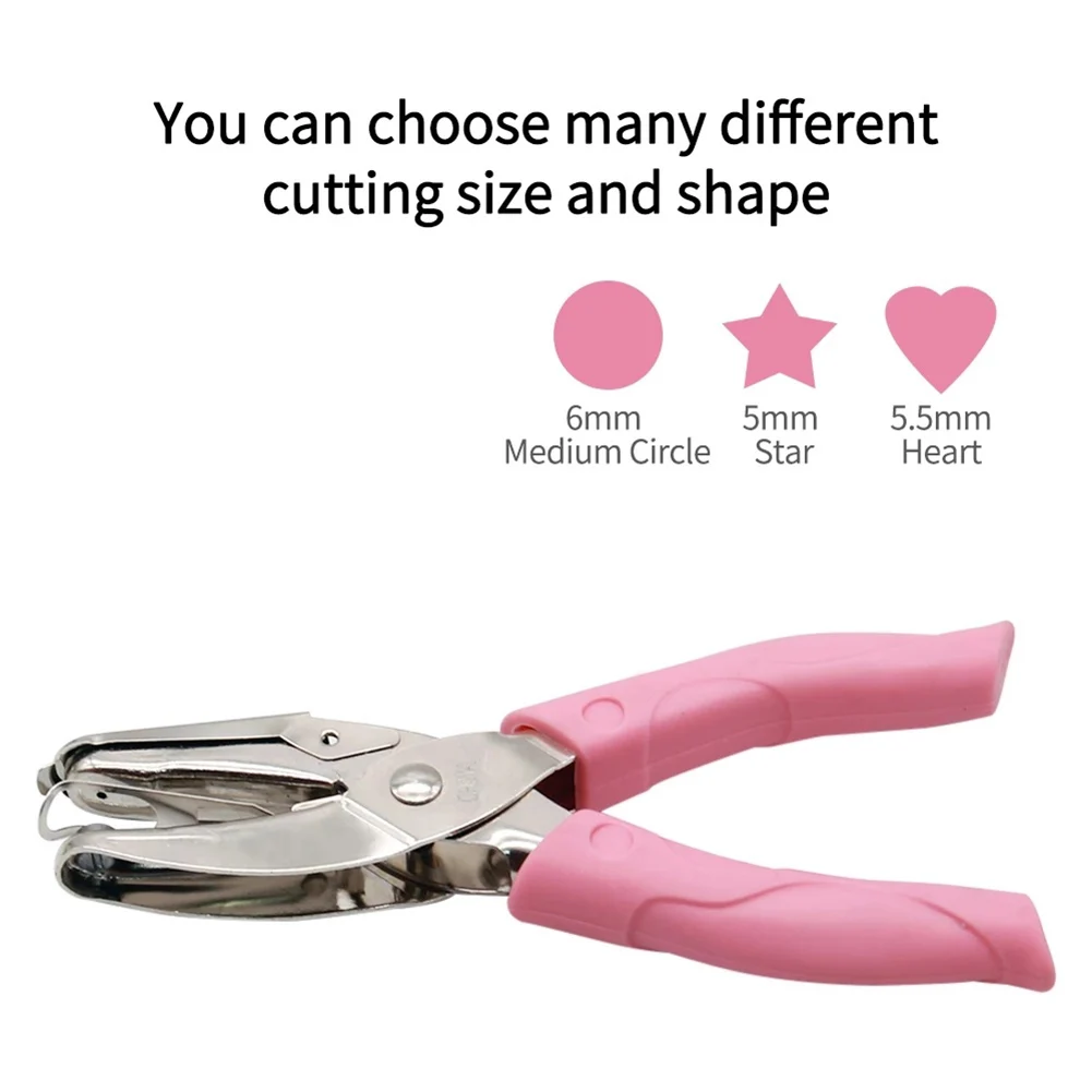 5/5.5/6mm Hole Puncher Circle/Star/Heart Handle Single 8pcs Paper Hole Punch DIY Loose-Leaf Paper Cutter Scrapbooking Tool
5/5.5/6mm Hole Puncher Circle/Star/Heart Handle Single 8pcs Paper Hole Punch DIY Loose-Leaf Paper Cutter Scrapbooking Tool