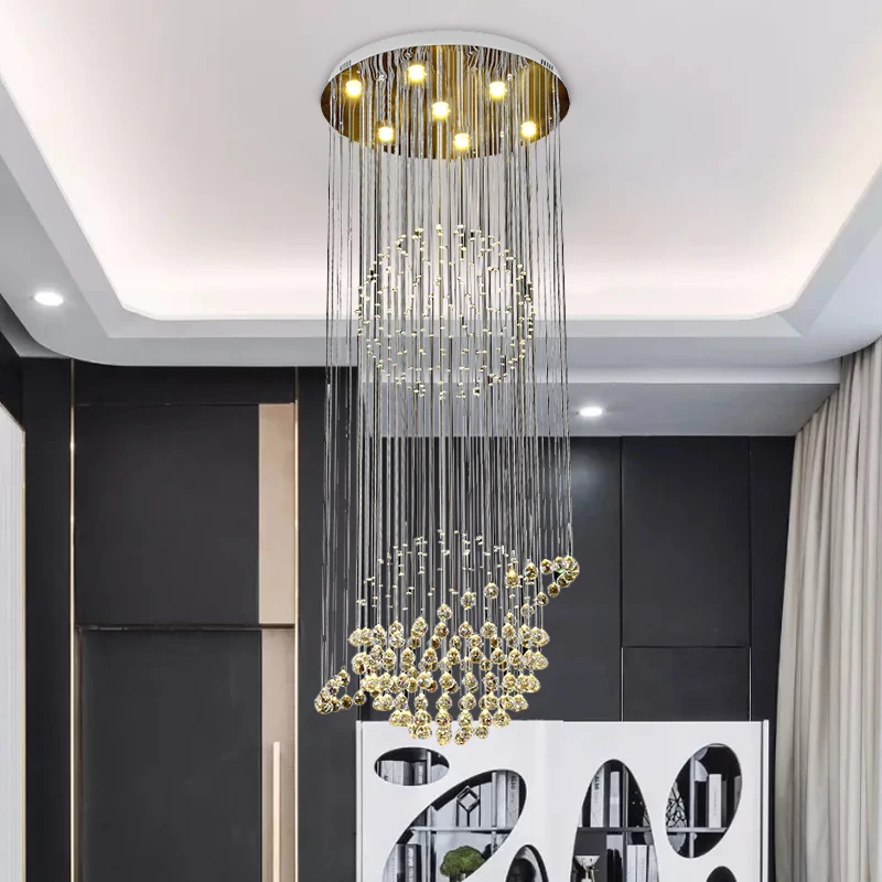 Современная Длинная спиральная Люстра для лестницы, дуплексное здание, американский стиль, для коридора, фойе, осветительные приборы
Современная Длинная спиральная Люстра для лестницы, дуплексное здание, американский стиль, для коридора, фойе, осветительные приборы