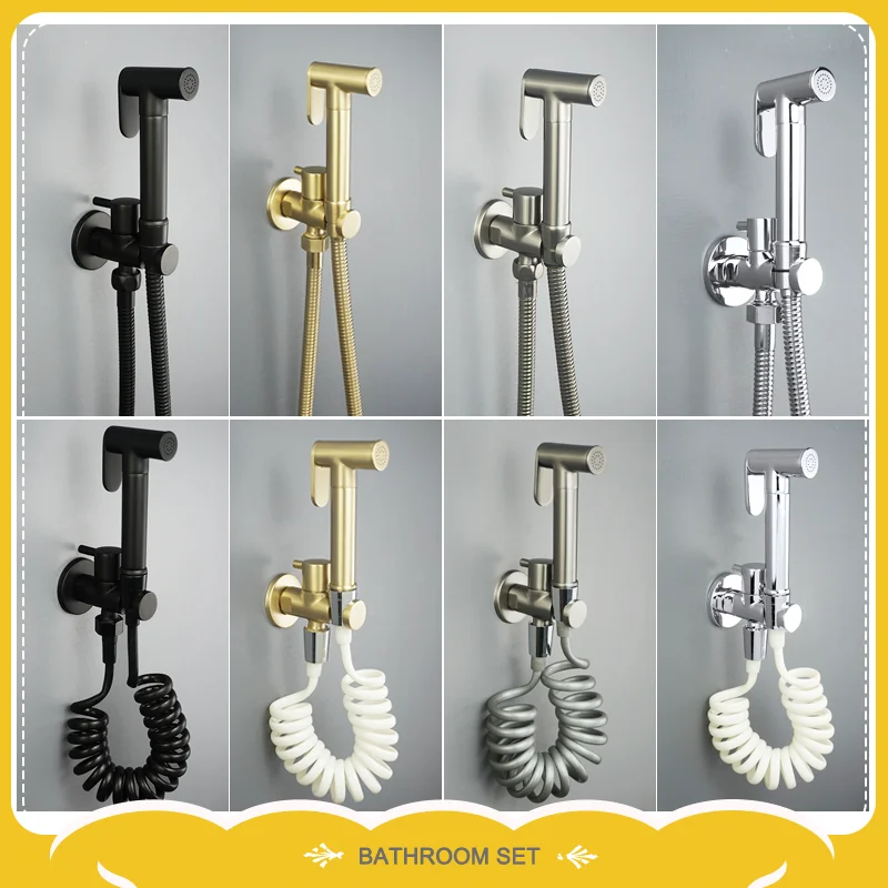 Wall Mounted Brass Sprayer Valve Body Hand Shower Toilet Faucet Sprayer With Hose Self-Cleaning Bathroom Accessories Set
Wall Mounted Brass Sprayer Valve Body Hand Shower Toilet Faucet Sprayer With Hose Self-Cleaning Bathroom Accessories Set