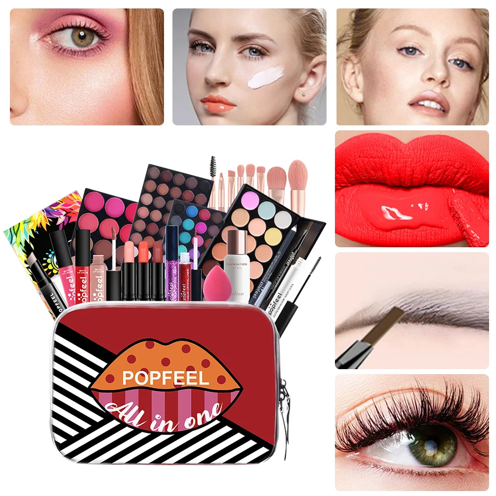 All In One Makeup Set Eyeshadow Concealer Foundation Lipstick Eye Makeup Gift Set For Beginners Professional Artists for Women
All In One Makeup Set Eyeshadow Concealer Foundation Lipstick Eye Makeup Gift Set For Beginners Professional Artists for Women