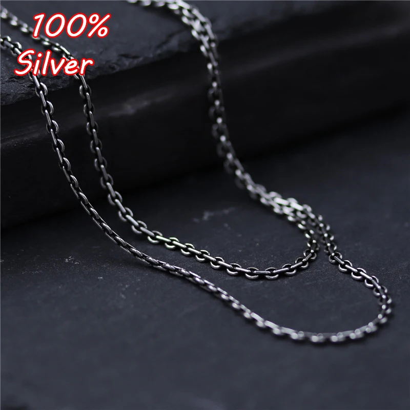 Classic Basic Chain 925 Sterling Silver Retro Cross Chain Thai Silver Jewelry For Men and Women Necklace Long Clavicle Chain
Classic Basic Chain 925 Sterling Silver Retro Cross Chain Thai Silver Jewelry For Men and Women Necklace Long Clavicle Chain