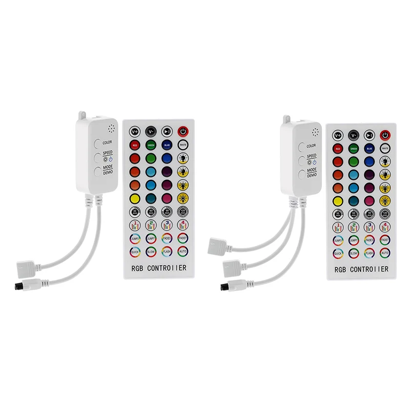 Музыкальный Bluetooth-контроллер RGB, контроллер постоянного тока с 40 кнопками, ИК-пульт дистанционного управления для светодиодных лент RGB 2835 5050
Музыкальный Bluetooth-контроллер RGB, контроллер постоянного тока с 40 кнопками, ИК-пульт дистанционного управления для светодиодных лент RGB 2835 5050