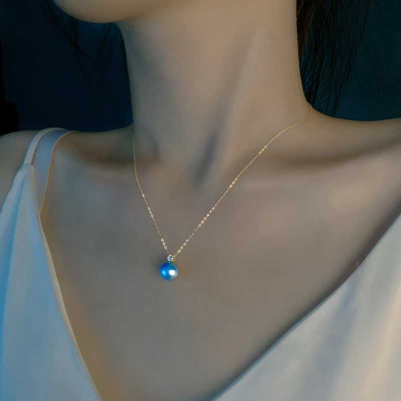 ZHIXI Pure 18K Gold Necklace Pendant Real Au750 Fine Jewelry Natural Freshwater Pearl 8-9mm Women Party Gift Princess D663-2
ZHIXI Pure 18K Gold Necklace Pendant Real Au750 Fine Jewelry Natural Freshwater Pearl 8-9mm Women Party Gift Princess D663-2