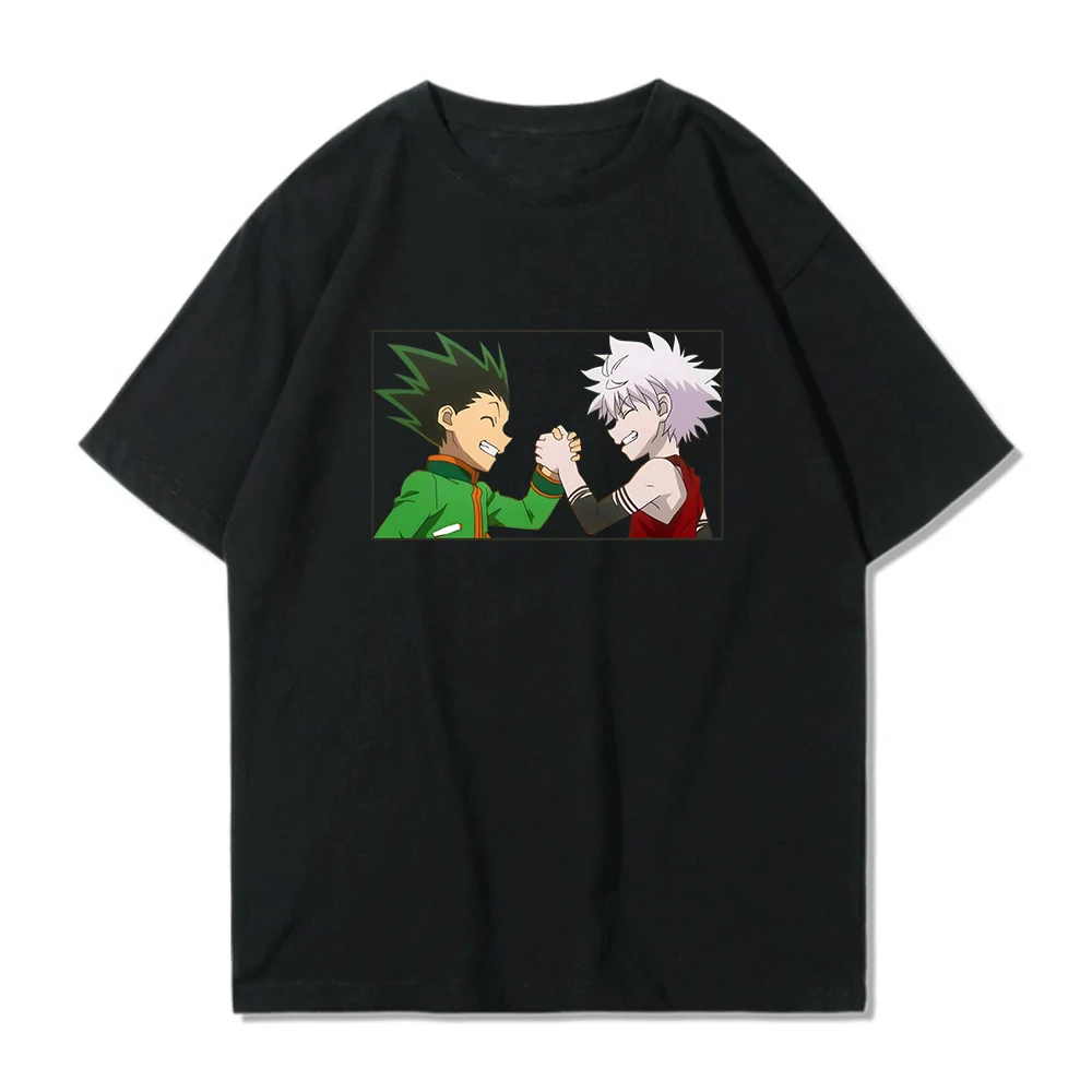 Футболка Hunter X Killua женская оверсайз топ с графическим принтом мультяшным аниме 100%