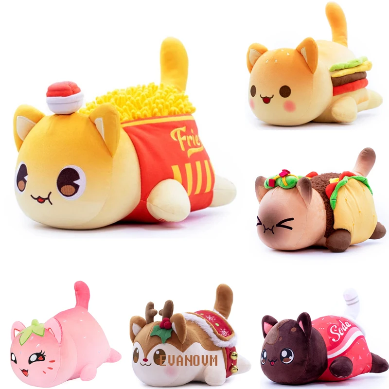 Meows Aphmau Plush Doll Coke French Fries Burgers Bread Sandwiches Food Cat Plushie Sleeping Pillow Children's Gifts
Meows Aphmau Plush Doll Coke French Fries Burgers Bread Sandwiches Food Cat Plushie Sleeping Pillow Children's Gifts