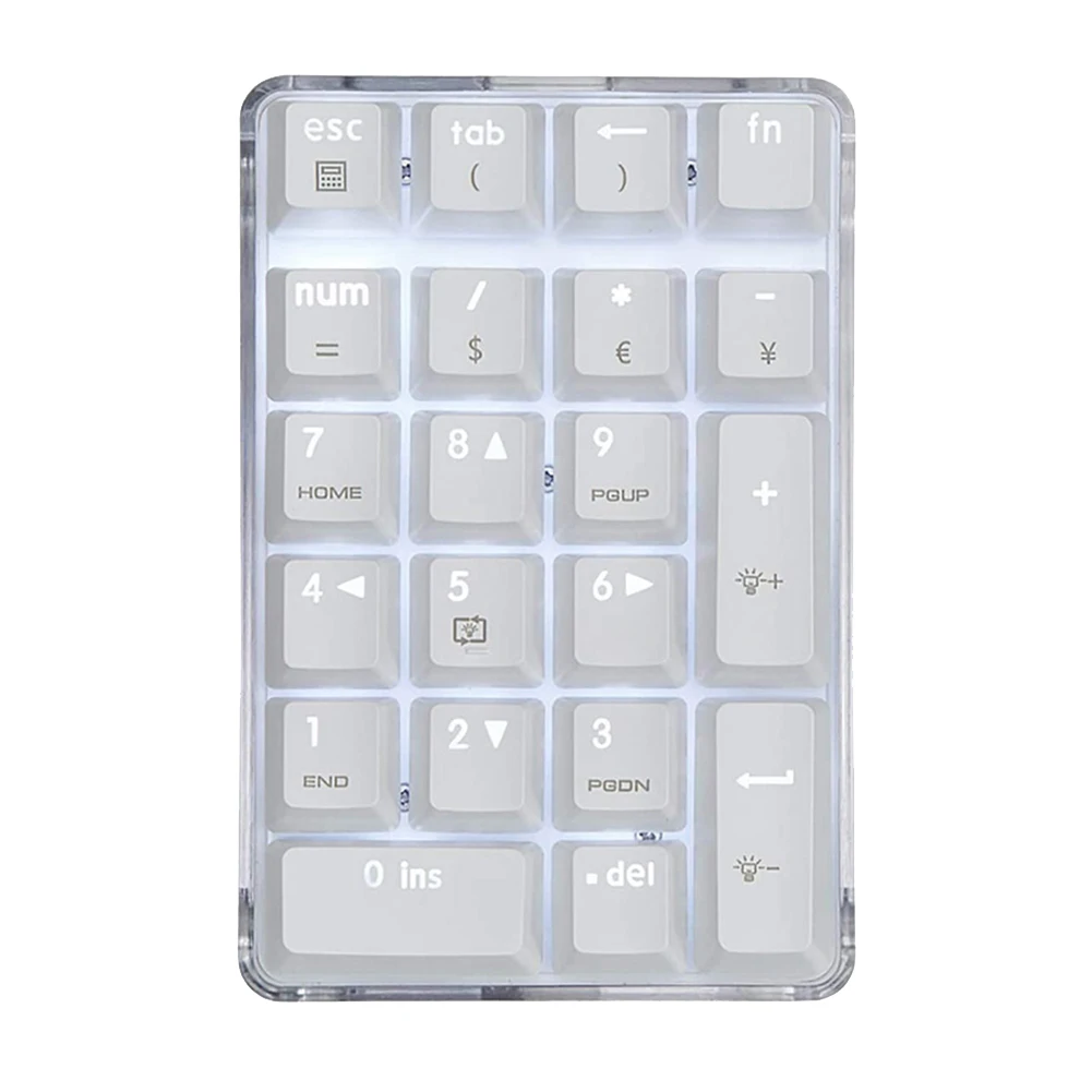 Mechanical Numeric Keypad Brown Switch Wired Gaming Keypad Crystal Case White Backlit 21 Keys Mini Numpad Keypad
Mechanical Numeric Keypad Brown Switch Wired Gaming Keypad Crystal Case White Backlit 21 Keys Mini Numpad Keypad