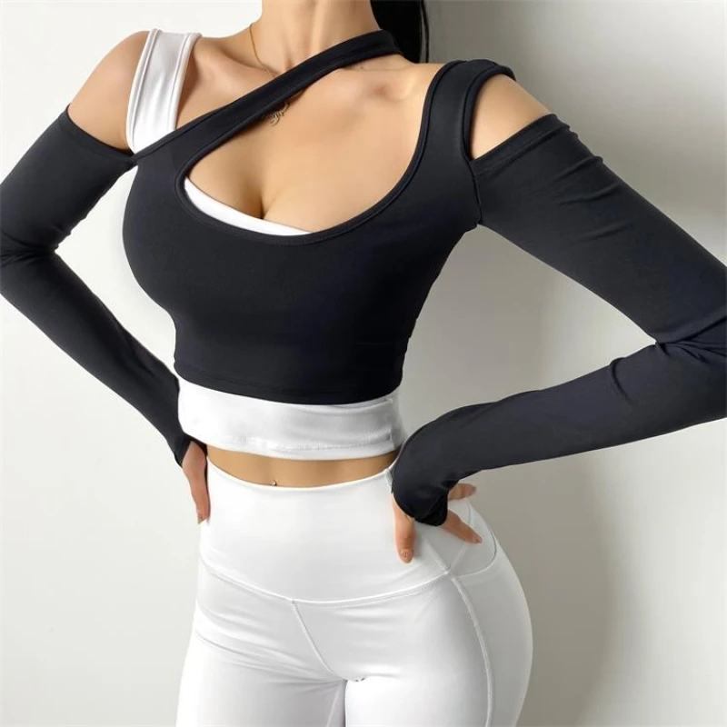 Women's Sports Top With Chest Pocket Yoga Wear Running Shockproof T-Shirt Solid Color Long Sleeve Fitness Sports Vest mitaogirl
Women's Sports Top With Chest Pocket Yoga Wear Running Shockproof T-Shirt Solid Color Long Sleeve Fitness Sports Vest mitaogirl