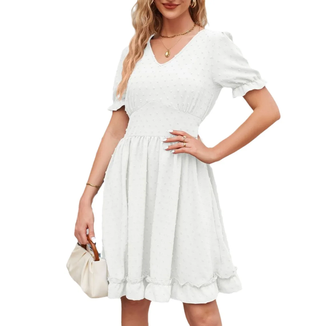 2023 Summer Cross Border Amazon Europe And America New Product Women's Jacquard V-neck Waist Waist Beach Casual Fashion Dress
2023 Summer Cross Border Amazon Europe And America New Product Women's Jacquard V-neck Waist Waist Beach Casual Fashion Dress