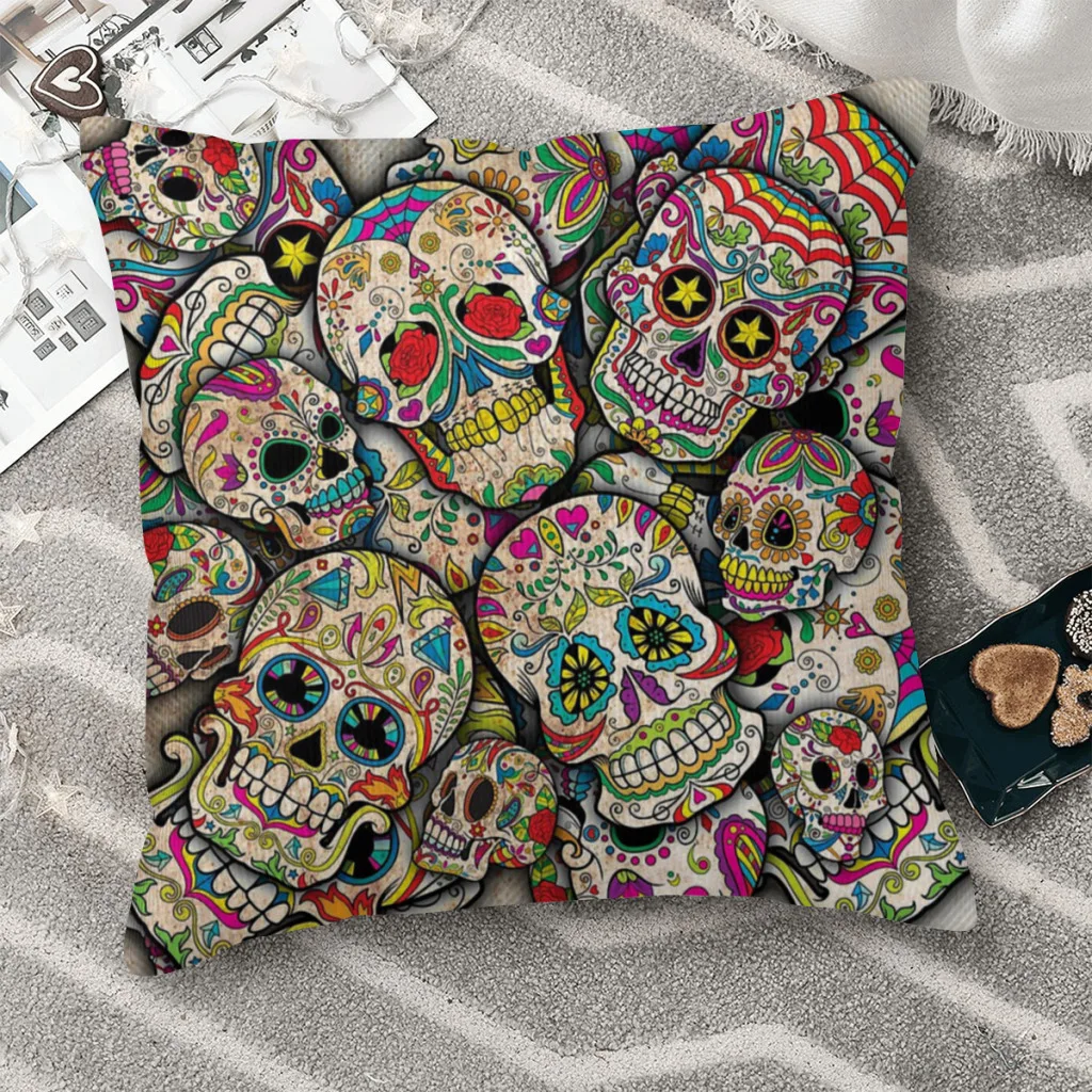 Коллаж чехол для подушки из полиэстера Sugar Skull для дома или офиса, декоративные Kawaii чехол для подушки
Коллаж чехол для подушки из полиэстера Sugar Skull для дома или офиса, декоративные Kawaii чехол для подушки