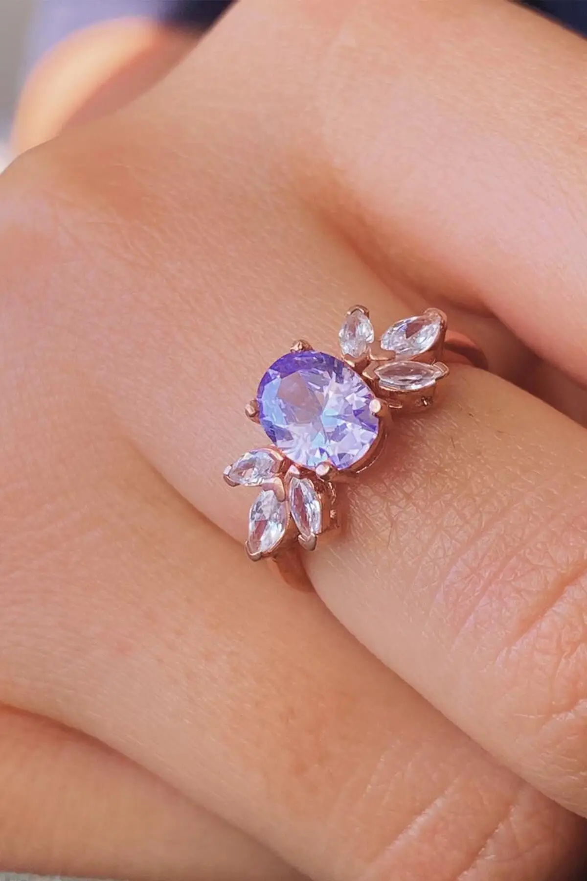 Lilac Stone Adjustable Women 'S Rose Gold Plated Zircon Bright Accessory Ring Gift Box Attractive Adjustable Bright
Lilac Stone Adjustable Women 'S Rose Gold Plated Zircon Bright Accessory Ring Gift Box Attractive Adjustable Bright