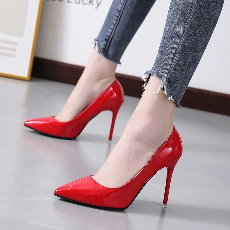 2022 Summer New Pointed Toe High Heels Patent Leather Dress High Heels Boat Shoes Wedding Shoes Zapatos Mujer
2022 Summer New Pointed Toe High Heels Patent Leather Dress High Heels Boat Shoes Wedding Shoes Zapatos Mujer