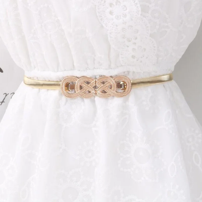 Gold Metal Elastic Women Belts Flower Stretch Slim Body Waist Belt Fashion Designer Female Girl Dress Decor Waistbands Straps
Gold Metal Elastic Women Belts Flower Stretch Slim Body Waist Belt Fashion Designer Female Girl Dress Decor Waistbands Straps