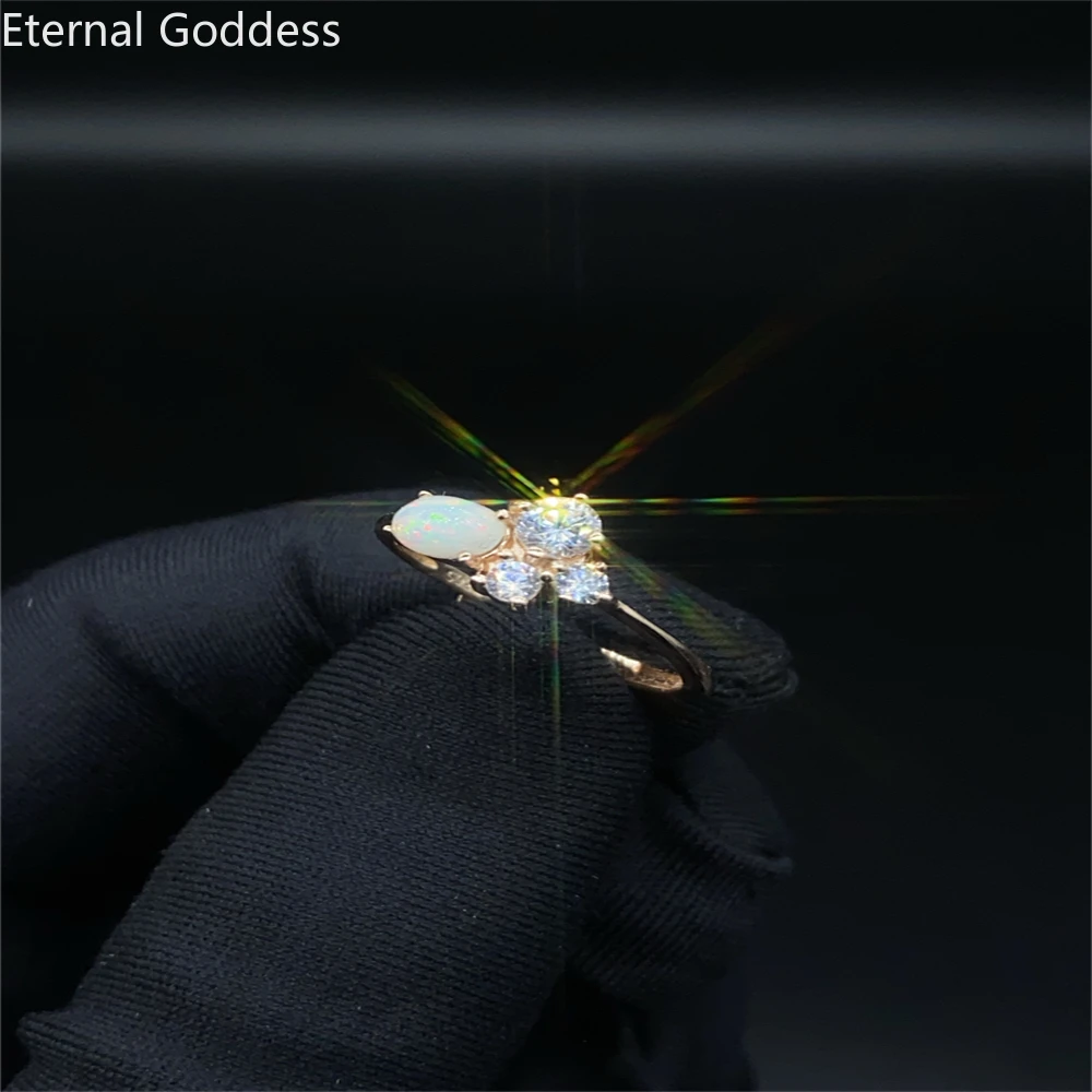 New Color Oval Fire Natural Opal Rings for Women White Crystal Zircon Engagement Rings for Women Annell Jewelry Gifts
New Color Oval Fire Natural Opal Rings for Women White Crystal Zircon Engagement Rings for Women Annell Jewelry Gifts