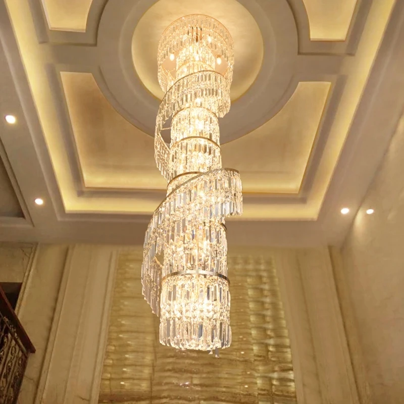 Modern Decoration Large Long Luxury Crystal Chandelier Light Villa Hotel Wedding Long Stair Large Chandelier For High Ceilings
Modern Decoration Large Long Luxury Crystal Chandelier Light Villa Hotel Wedding Long Stair Large Chandelier For High Ceilings
