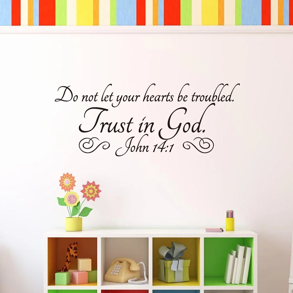 1PC Peel and Bible DIY Vinyl Removable Christian in John 14:1 Wallpaper Wall Stickers
1PC Peel and Bible DIY Vinyl Removable Christian in John 14:1 Wallpaper Wall Stickers