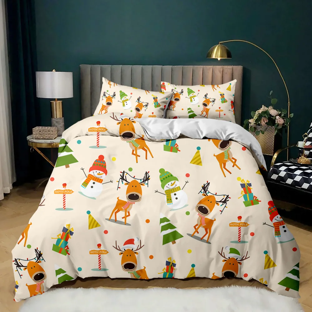 Christmas Duvet Cover Set Santa Claus Deer Printed Bedding Set Christmas Polyester Comforter Set Soft Bedclothes Merry Christmas
Christmas Duvet Cover Set Santa Claus Deer Printed Bedding Set Christmas Polyester Comforter Set Soft Bedclothes Merry Christmas