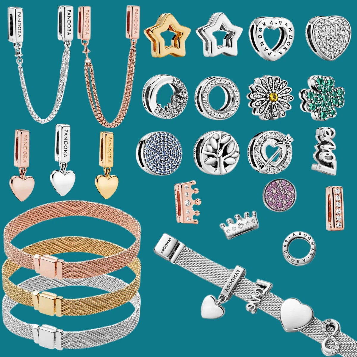 Best selling 925 silver net safety chain bee butterfly original Talisman Pandora Charm Charm series silver bracelet net DIY luxu
Best selling 925 silver net safety chain bee butterfly original Talisman Pandora Charm Charm series silver bracelet net DIY luxu