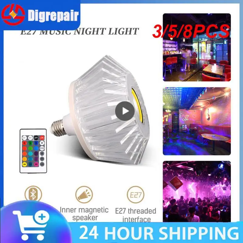 3/5/8PCS 24w Wireless Crystal Music Light With Remote Control Music Light Bulb Intelligent Dimming
3/5/8PCS 24w Wireless Crystal Music Light With Remote Control Music Light Bulb Intelligent Dimming
