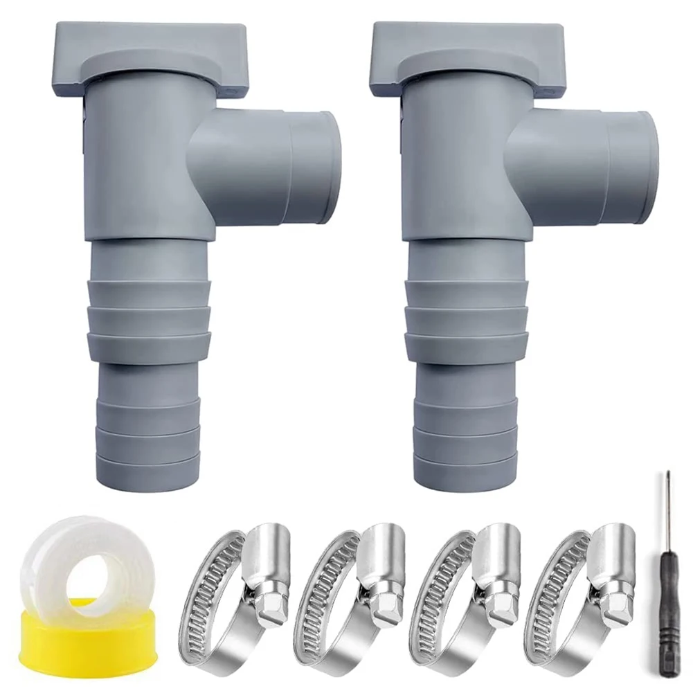 32mm Pool Hose Valve Stopcock Pool Hose Connection With Stainless Steel Clamps Thread Sealing Tape Swimming Pool Replacement
32mm Pool Hose Valve Stopcock Pool Hose Connection With Stainless Steel Clamps Thread Sealing Tape Swimming Pool Replacement