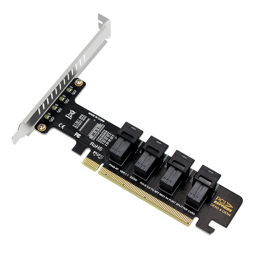 1PCS PCI-E 16X to Four U.2 NVME SFF-8643 PCIe SSD Adapter Card PCIE 4.0 Splitter Card for Motherboard SSD SFF-8639
1PCS PCI-E 16X to Four U.2 NVME SFF-8643 PCIe SSD Adapter Card PCIE 4.0 Splitter Card for Motherboard SSD SFF-8639