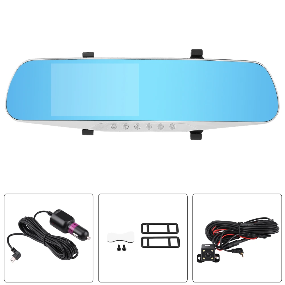 4,3-дюймовое 1080P HD Автомобильное зеркало заднего вида DVR Двойная камера цифровой видеорегистратор ночного видения DVR
4,3-дюймовое 1080P HD Автомобильное зеркало заднего вида DVR Двойная камера цифровой видеорегистратор ночного видения DVR