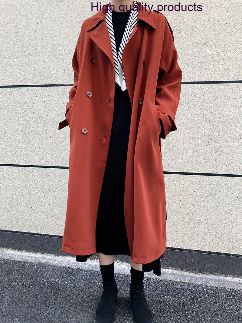 High-Grade Women Spring Autumn Trench Coats Classic Double Breasted Britain Loose Medium Length Female Clothing Tops Z225
High-Grade Women Spring Autumn Trench Coats Classic Double Breasted Britain Loose Medium Length Female Clothing Tops Z225