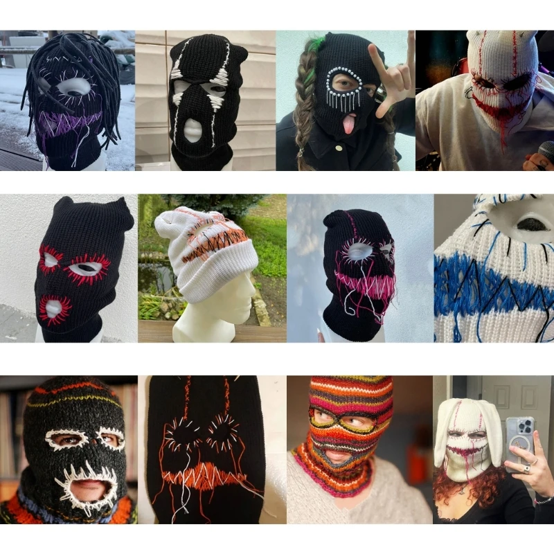 Funny Balaclava Face Mask Knitted Hat Beanies Balaclava Distressed Halloween Balaclava Hooded Scary Balaclava Party Hat
Funny Balaclava Face Mask Knitted Hat Beanies Balaclava Distressed Halloween Balaclava Hooded Scary Balaclava Party Hat