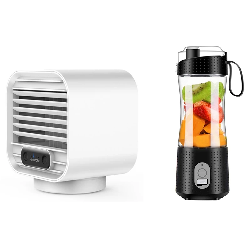 Mini Water Cooling Fan Portable Air Cooler,White & Portable Blender Personal Size Blender For Smoothies 
Mini Water Cooling Fan Portable Air Cooler,White & Portable Blender Personal Size Blender For Smoothies