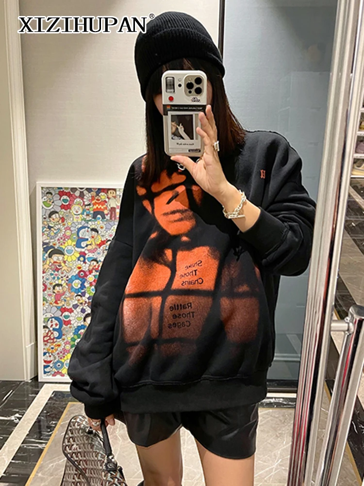 XIZIHUPAN Black Casual Print Sweatshirt For Women Round Neck Long Sleeve Two Tone Loose Fashion Women's Sweatshirts 2022 Stylish
XIZIHUPAN Black Casual Print Sweatshirt For Women Round Neck Long Sleeve Two Tone Loose Fashion Women's Sweatshirts 2022 Stylish