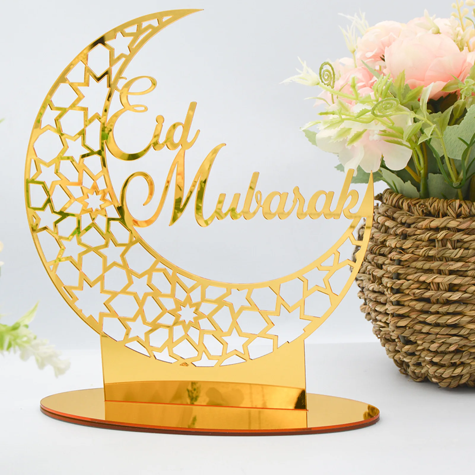 Eid Mubarak акриловая настольная декорация фотообои с зеркалом в форме золотой луны вечерние чные принадлежности подарок для мусульман
Eid Mubarak акриловая настольная декорация фотообои с зеркалом в форме золотой луны вечерние чные принадлежности подарок для мусульман