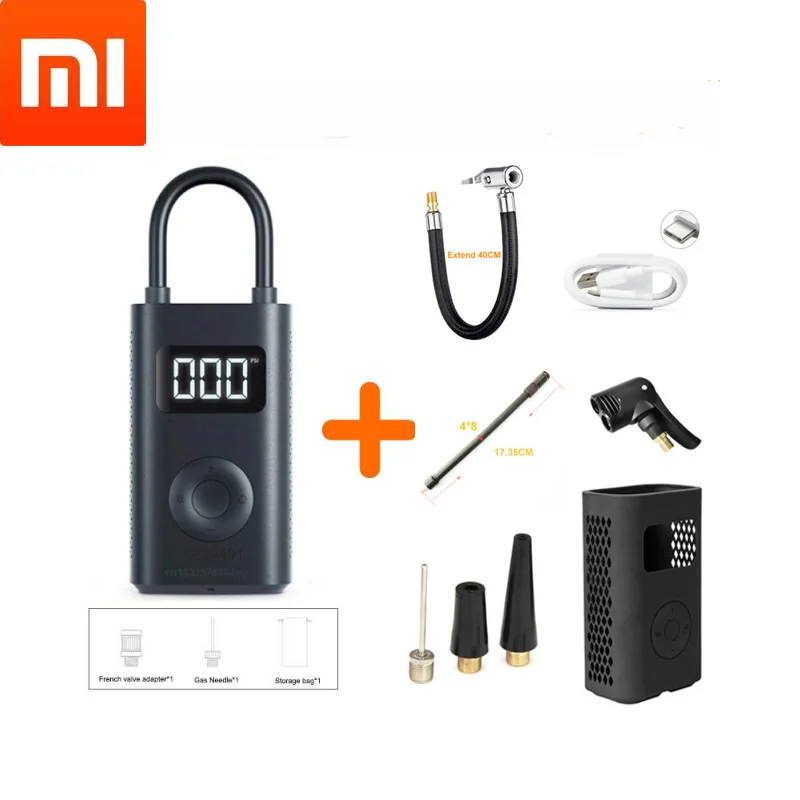 Портативный Электрический воздушный компрессор Xiaomi Mijia умный цифровой датчик
