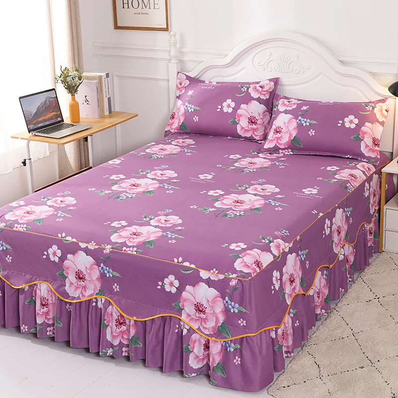 Home Textiles Luxury Princess Style Bedspread with Skirt Euro Bedding Cotton Mattress Cover Queen King Size Bed Fitted Sheet
Home Textiles Luxury Princess Style Bedspread with Skirt Euro Bedding Cotton Mattress Cover Queen King Size Bed Fitted Sheet