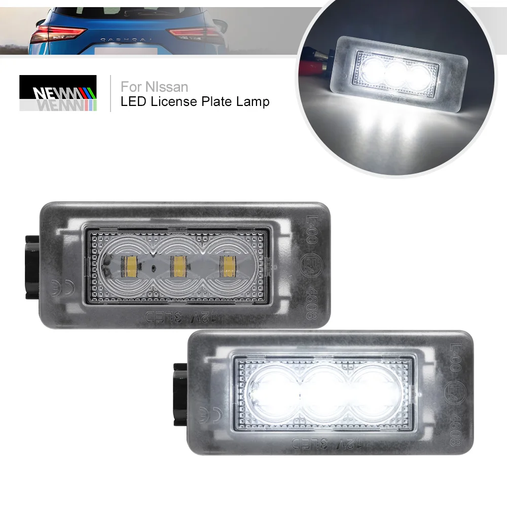 Led License Plate Lights for Nissan Qashqai Mk3 J12 2021 2022 Serena Mk5 C27 2016-up Dacia Duster 2 2018-up Auto Tail Lamps |