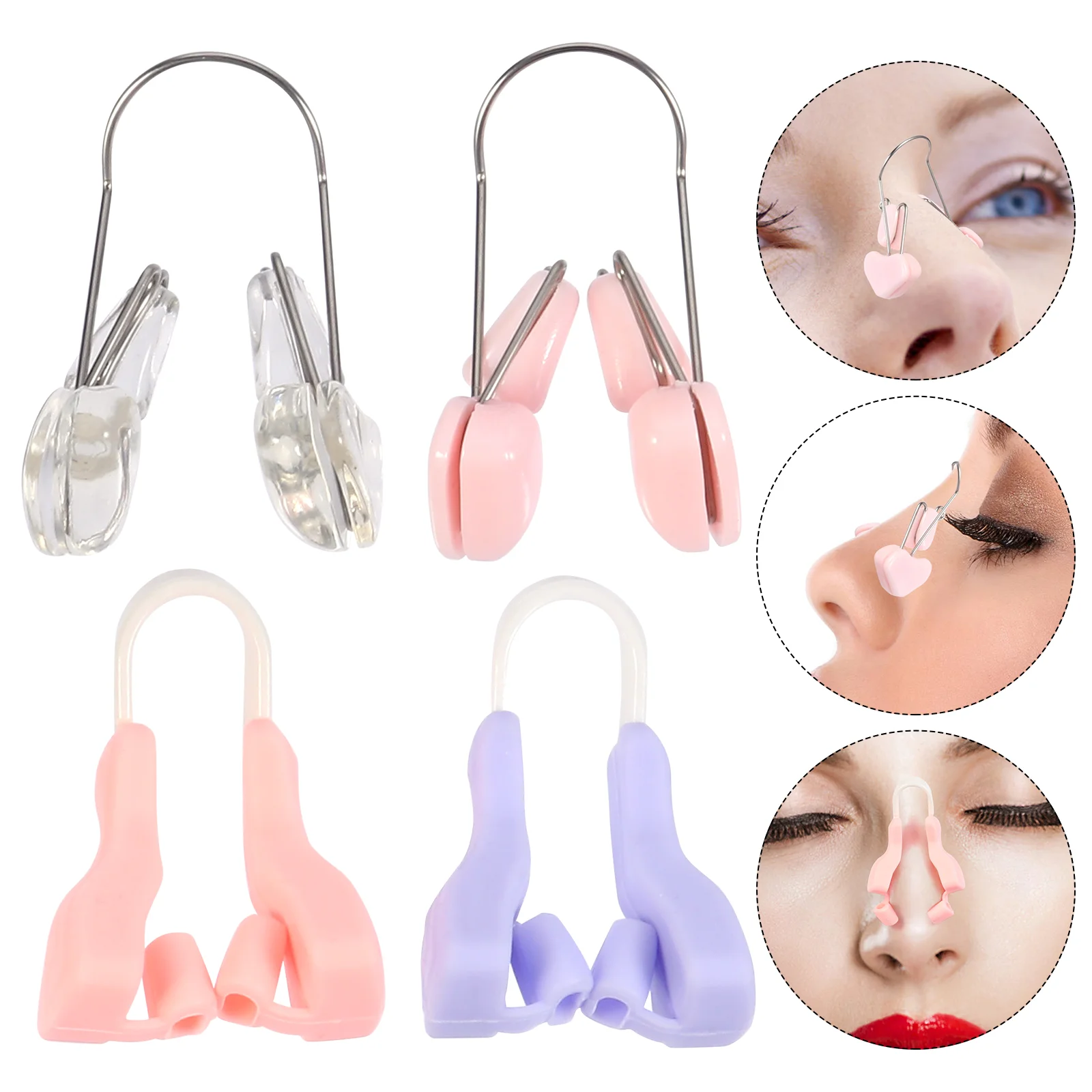 4pcs Nose Beauty Tools Nose Clips Safety Silicone Nose Slimming Device Nose Shaper 
4pcs Nose Beauty Tools Nose Clips Safety Silicone Nose Slimming Device Nose Shaper