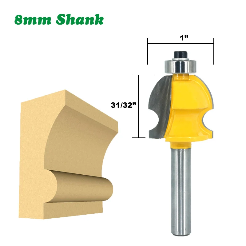 1PC 8MM Shank Milling Cutter Wood Carving Line Architectural Molding Router Bit Woodworking Tenon Milling Cutter Machine Tools
1PC 8MM Shank Milling Cutter Wood Carving Line Architectural Molding Router Bit Woodworking Tenon Milling Cutter Machine Tools