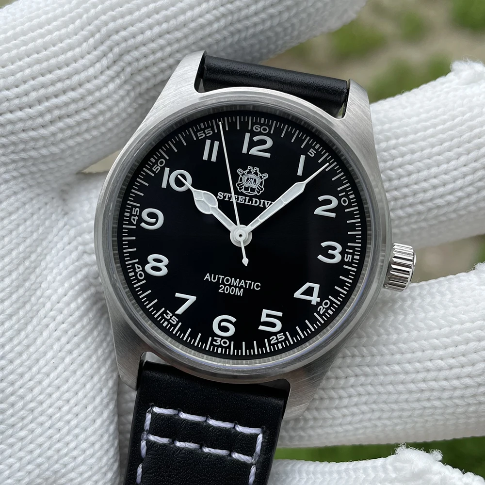 STEELDIVE SD1940M Pilot Mechanical Watch 200M Waterproof Synthetic Sapphire Crystal Japan NH35 Movement Dive Wristwatch For Men
STEELDIVE SD1940M Pilot Mechanical Watch 200M Waterproof Synthetic Sapphire Crystal Japan NH35 Movement Dive Wristwatch For Men