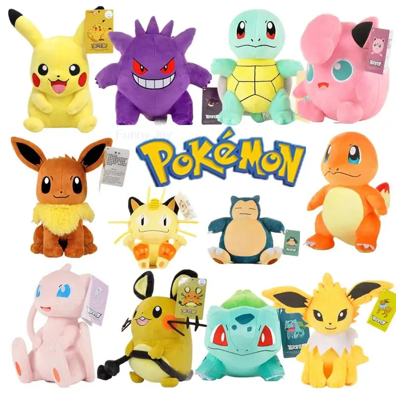 Original Pokemoned Pikachu Plush doll Funny Bulbasaur Squirtle Charmander Charizard Eevee Snorlax Jigglypuff Psyduck Kids Toy 
Original Pokemoned Pikachu Plush doll Funny Bulbasaur Squirtle Charmander Charizard Eevee Snorlax Jigglypuff Psyduck Kids Toy