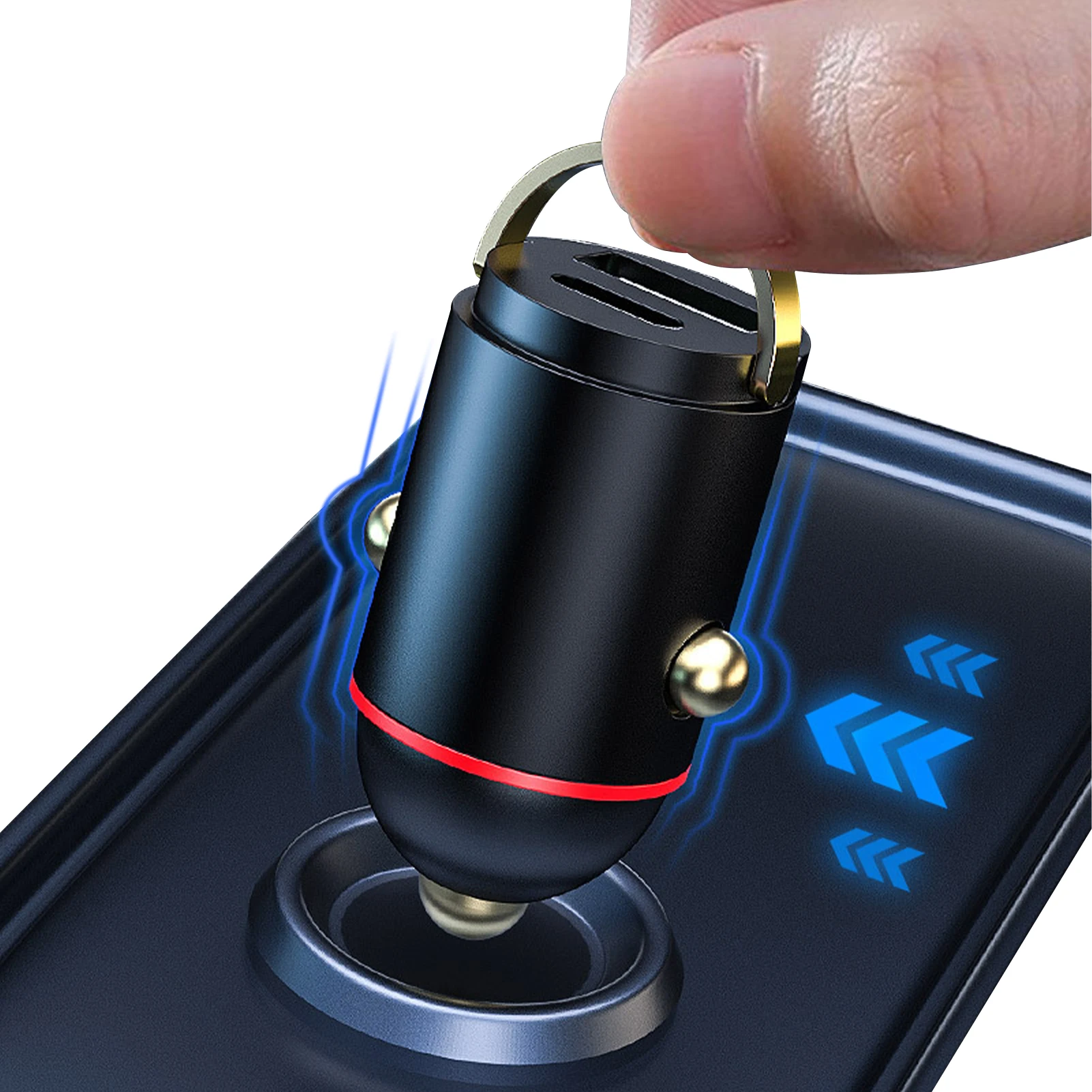 Автомобильное зарядное устройство с двумя USB-портами и портами Type-C, 30 Вт
Автомобильное зарядное устройство с двумя USB-портами и портами Type-C, 30 Вт