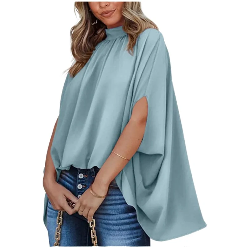 Chiffon Women's Blouses Summer 2023 New Solid Loose Fit Batwing Sleeve Ladies Tops O-neck Clothing YCMYUNYAN
Chiffon Women's Blouses Summer 2023 New Solid Loose Fit Batwing Sleeve Ladies Tops O-neck Clothing YCMYUNYAN