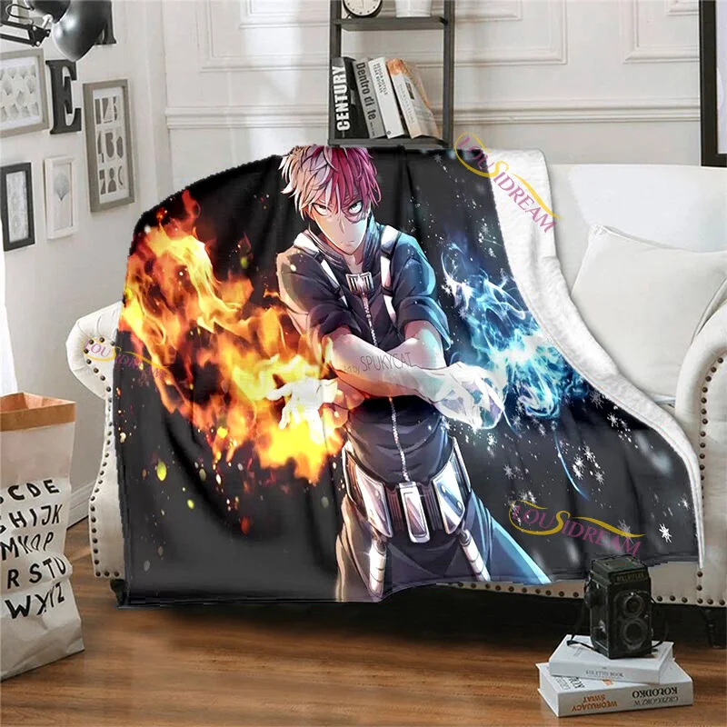 

My Hero Academia Blanket Flannel Blankets Cartoon Print Sheet Sofa Throw Bedspread Children's Siesta Leisure Coverings