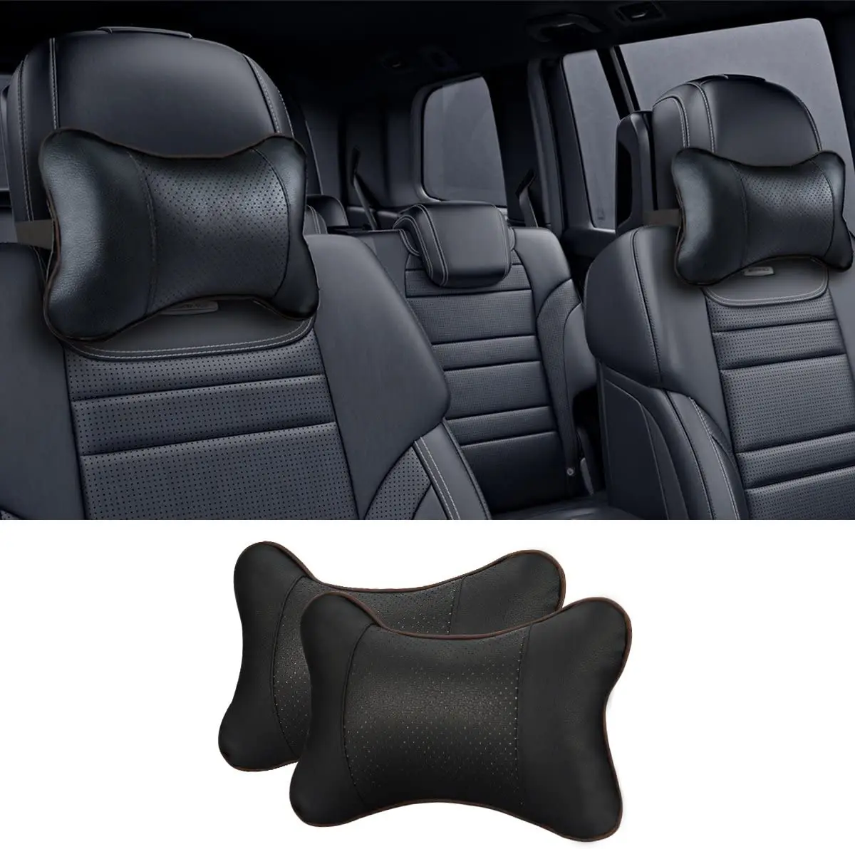 1PC Car Neck Pillows Pu Leather Car Headrest Cushion Universal Headrest Backrest Cushion Fit For All Vehicles
1PC Car Neck Pillows Pu Leather Car Headrest Cushion Universal Headrest Backrest Cushion Fit For All Vehicles