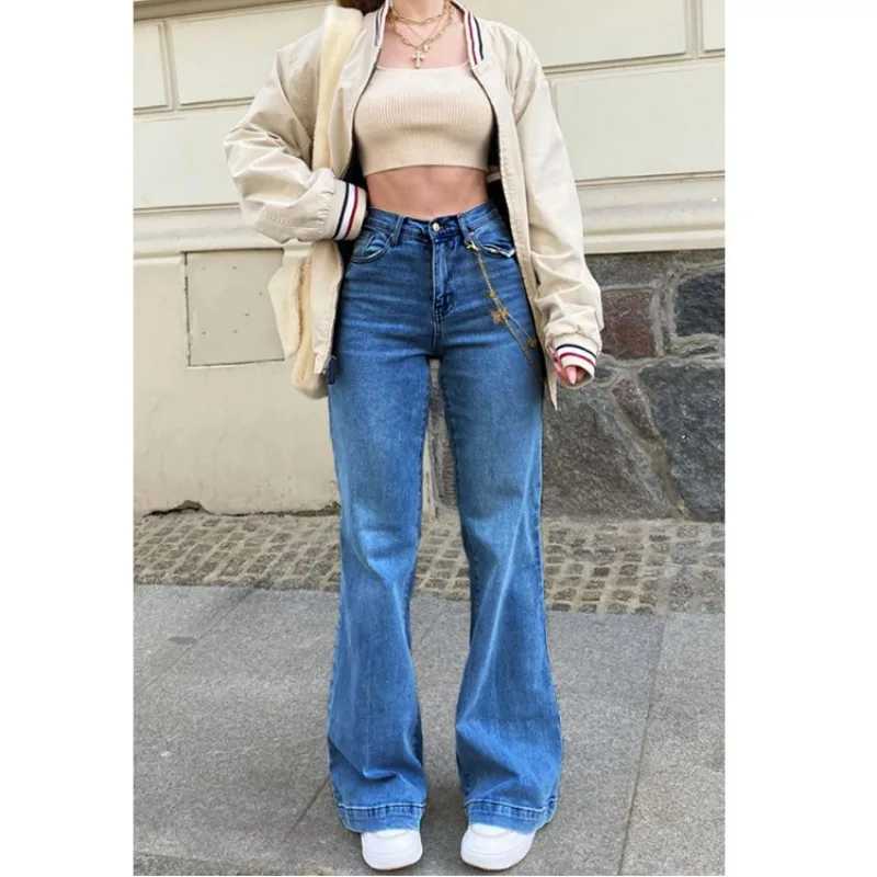Women Loose Denim Pants 2023 Casual Fashion High Waist Flare Jeans Y2K Clothes Boyfriend Jeans for Women Streetwear 
Women Loose Denim Pants 2023 Casual Fashion High Waist Flare Jeans Y2K Clothes Boyfriend Jeans for Women Streetwear