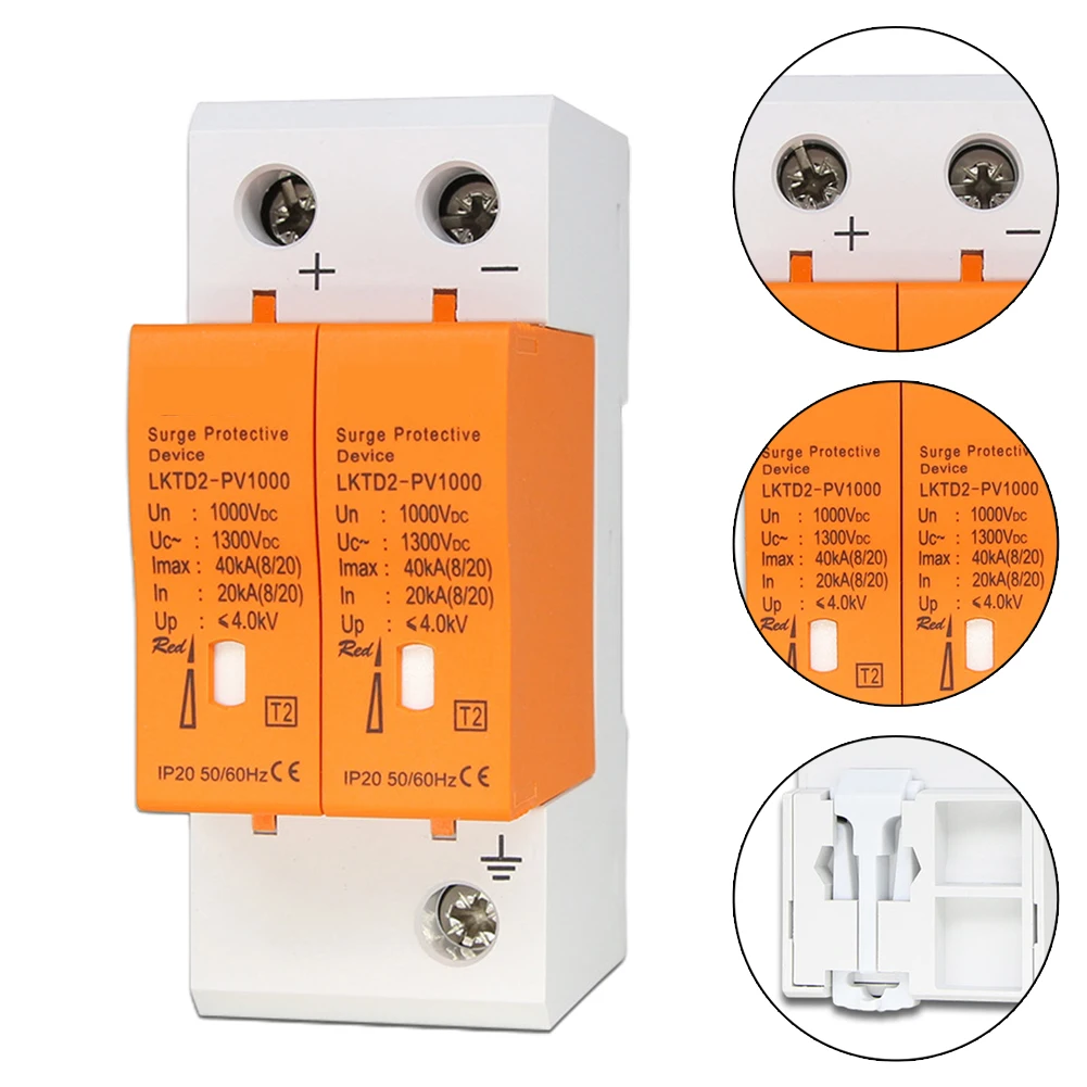 Surge Protection LKTD2-PV1000 PV Solar Surge Protection 2P 1000VDC 40KA DIN Rail Mounting 20kA 4.0kV DC Surge Protection
Surge Protection LKTD2-PV1000 PV Solar Surge Protection 2P 1000VDC 40KA DIN Rail Mounting 20kA 4.0kV DC Surge Protection