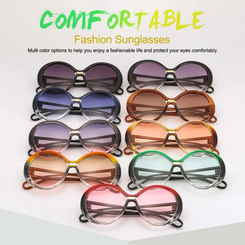 Модные солнцезащитные очки, женские оверсайз, в круглой оправе, в стиле ретро, овальные линзы контрастных цветов, трендовые мужские очки, оч... 
Модные солнцезащитные очки, женские оверсайз, в круглой оправе, в стиле ретро, овальные линзы контрастных цветов, трендовые мужские очки, оч...